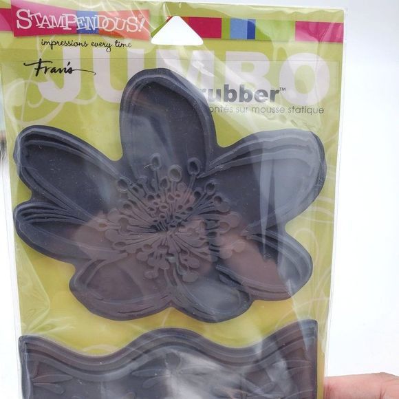 Stampendous Jumbo Cling Water Lily Rubber Stamp Set - CRS5004 - NEW Dragonfly - Picture 2 of 4